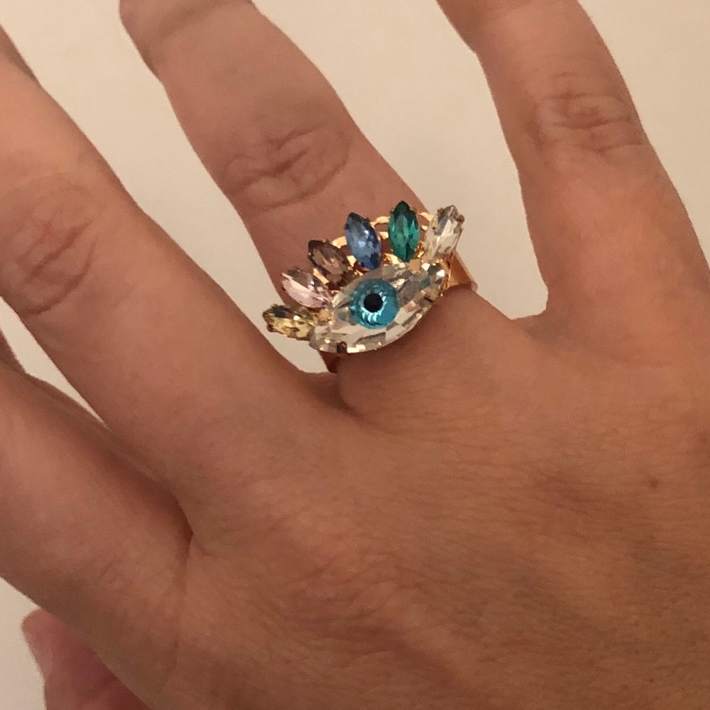 Gorgeous evil eye ring